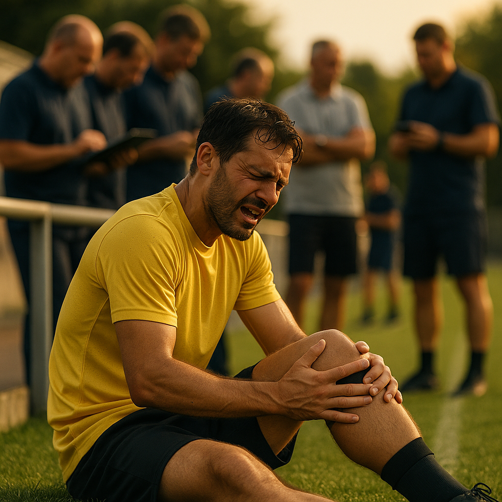 Atleta sozinho e espectadores